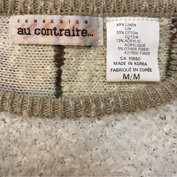 Vintage Dolman Sleeve ‘Leaves and Feathers’ Sweater - Picture 6 of 8